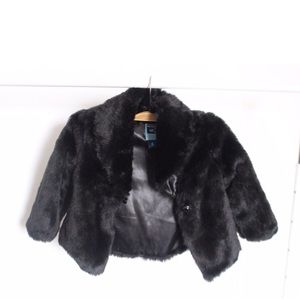 Faux fur kids coat